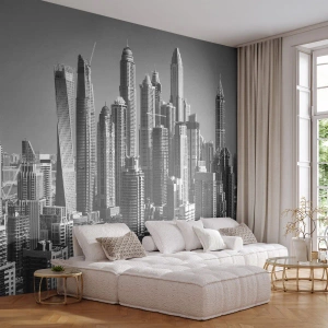 Selbstklebende Fototapete Deluxe Sticker - Stadt in der Wüste - Die Architektur, Stadt, Dubai - 300x210 cm