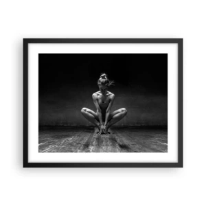 Poster in einem schwarzem Rahmen - Konzentration der Tanzenergie - 50x40 cm