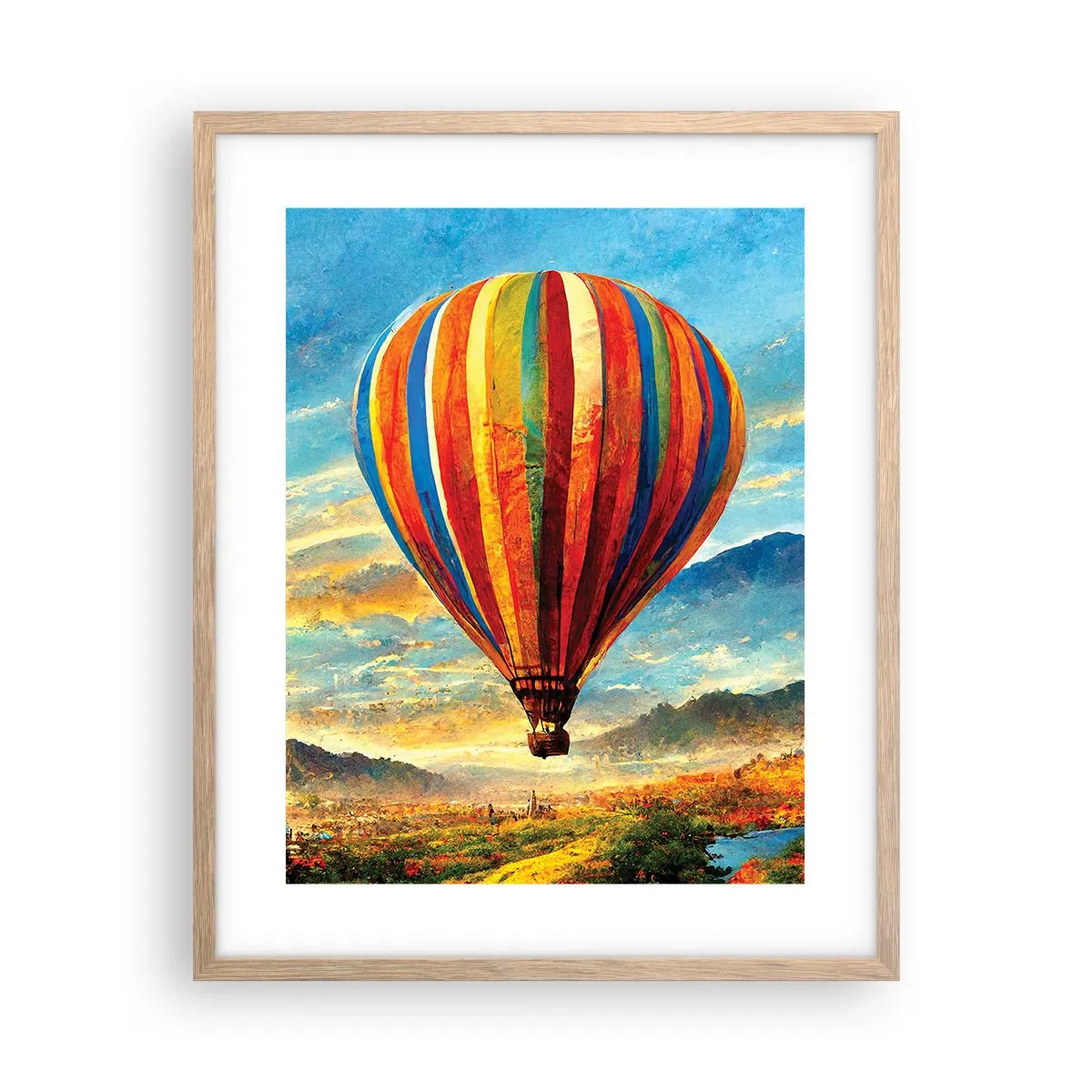 Poster in einem Rahmen aus heller Eiche - In der Stille sieht man mehr - 40x50 cm