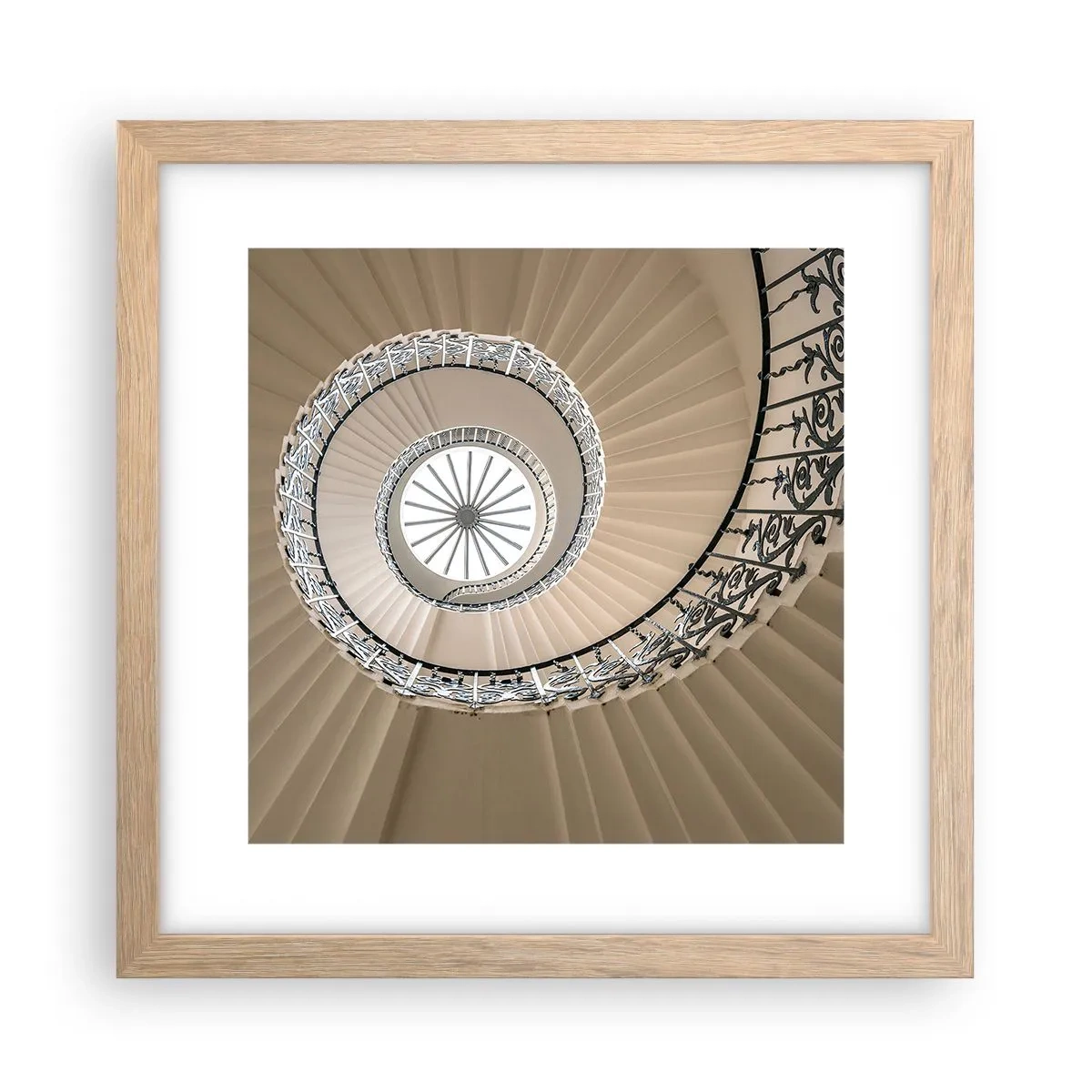 Poster in einem Rahmen aus heller Eiche - Im Inneren der Muschel - 30x30 cm