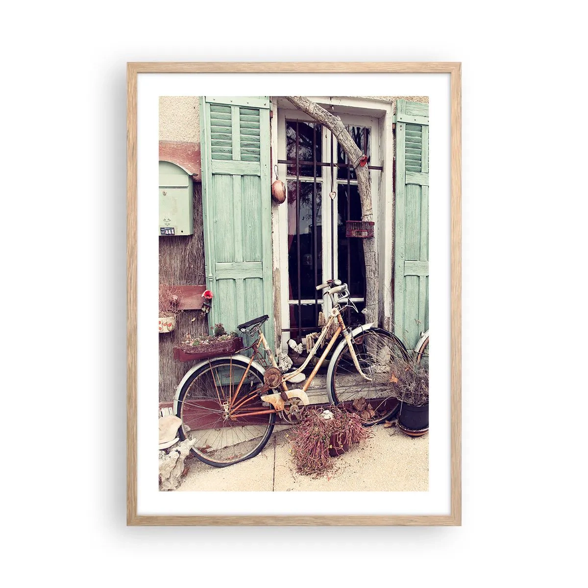 Poster in einem Rahmen aus heller Eiche - Es lebe die Provinz - 50x70 cm