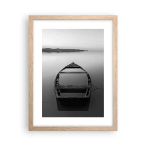 Poster in einem Rahmen aus heller Eiche - Sehnsucht und Melancholie - 30x40 cm