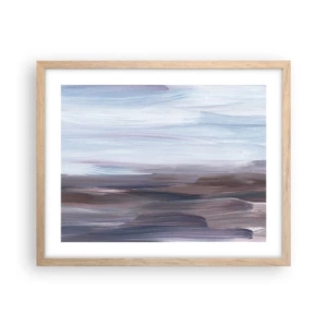 Poster in einem Rahmen aus heller Eiche - Elemente: Wasser - 50x40 cm