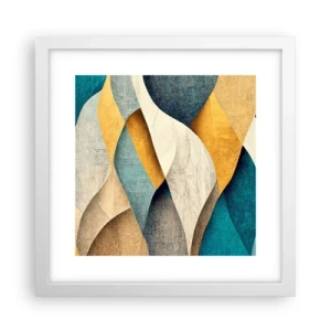 Poster in einem weißen Rahmen - Rhythmus und Welle - 30x30 cm