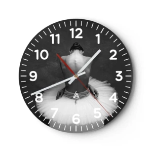 Wanduhr - Glasuhr - Es blüht gerade - 40x40 cm