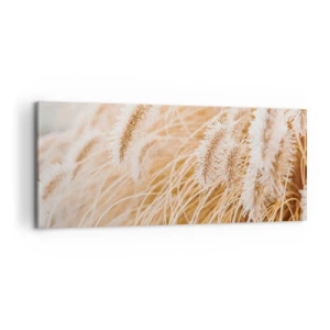 Bild auf Leinwand - Leinwandbild - Das goldene Rauschen des Grases - 100x40 cm