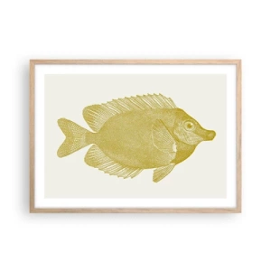 Poster in einem Rahmen aus heller Eiche - Fisch und das war’s - 70x50 cm
