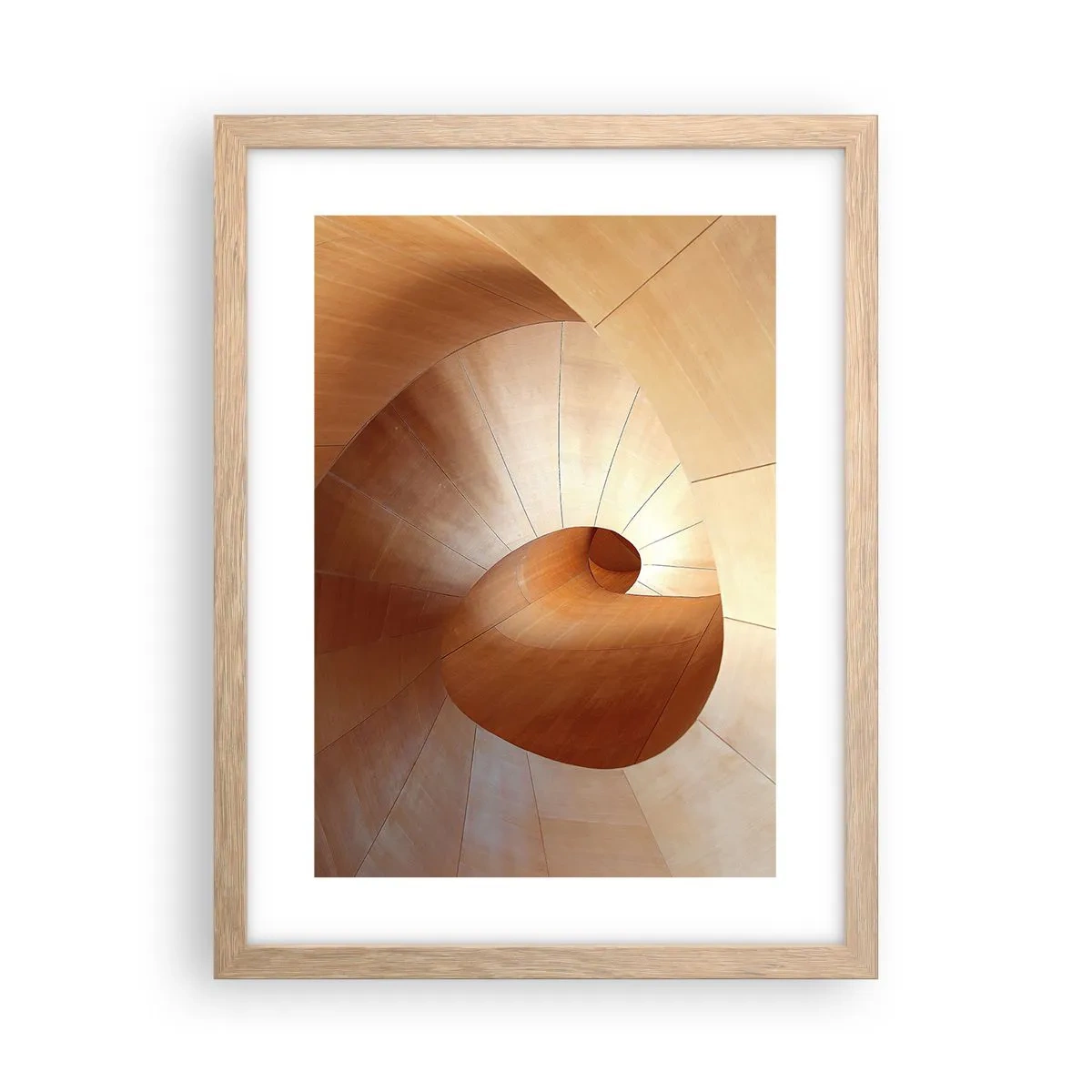 Poster in einem Rahmen aus heller Eiche - Architektonische Serpentine - 30x40 cm