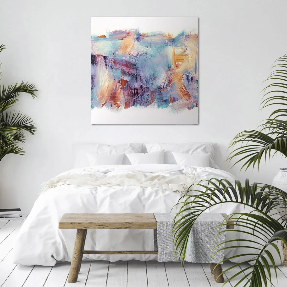 Bild auf Leinwand - Leinwandbild - Buntes Durcheinander - 70x70 cm