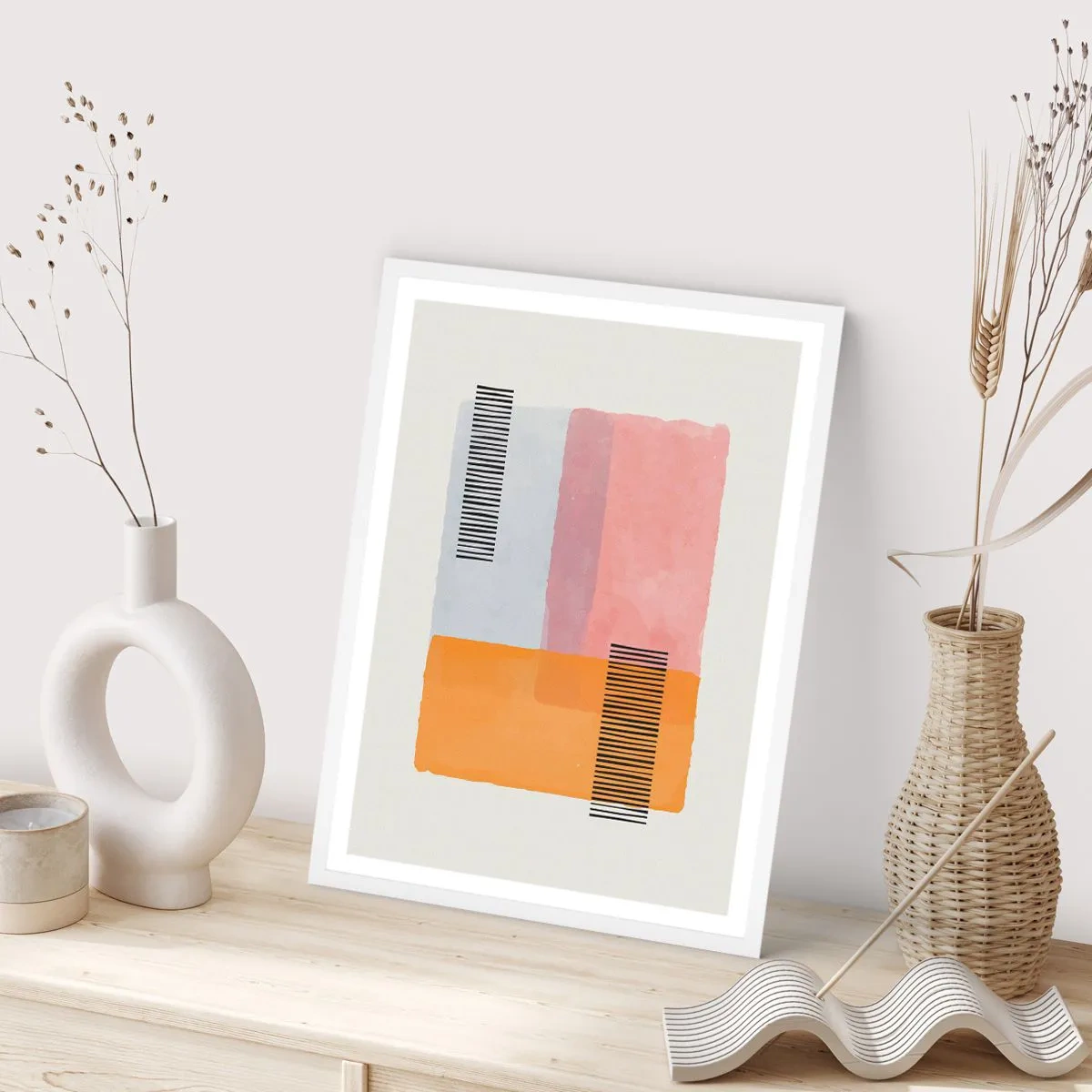 Poster in einem weißen Rahmen - Von Ecke zu Ecke - 30x40 cm