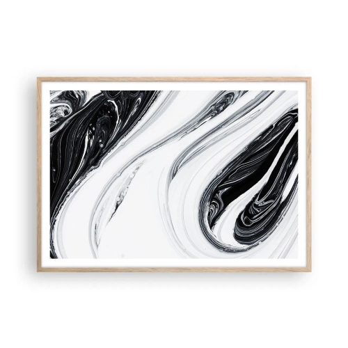 Poster in einem Rahmen aus heller Eiche - Kombination aus Gegensätzen - 100x70 cm