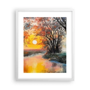 Poster in einem weißen Rahmen - Herbststimmung - 40x50 cm