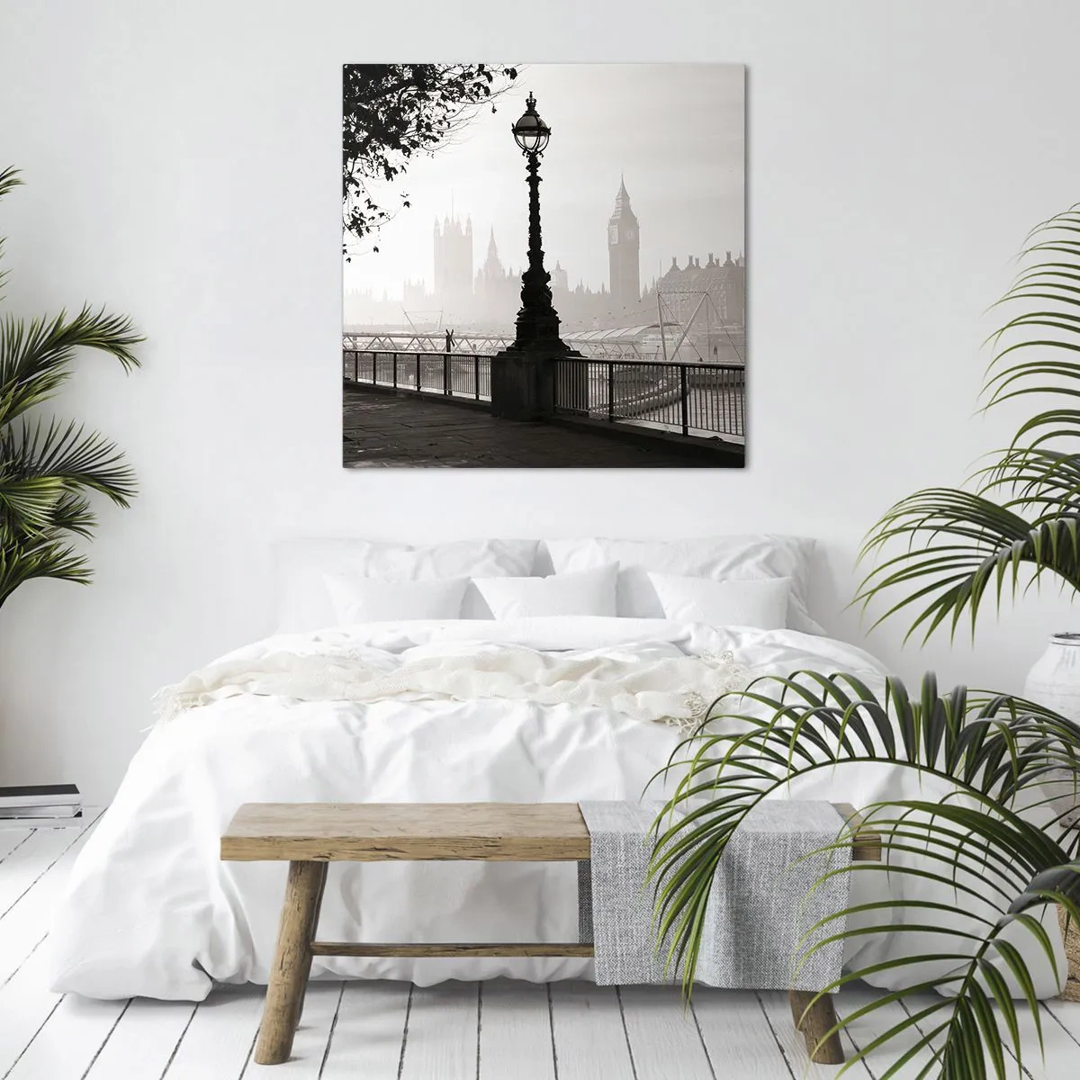 Bild auf Leinwand - Leinwandbild - Londoner Morgen - 60x60 cm