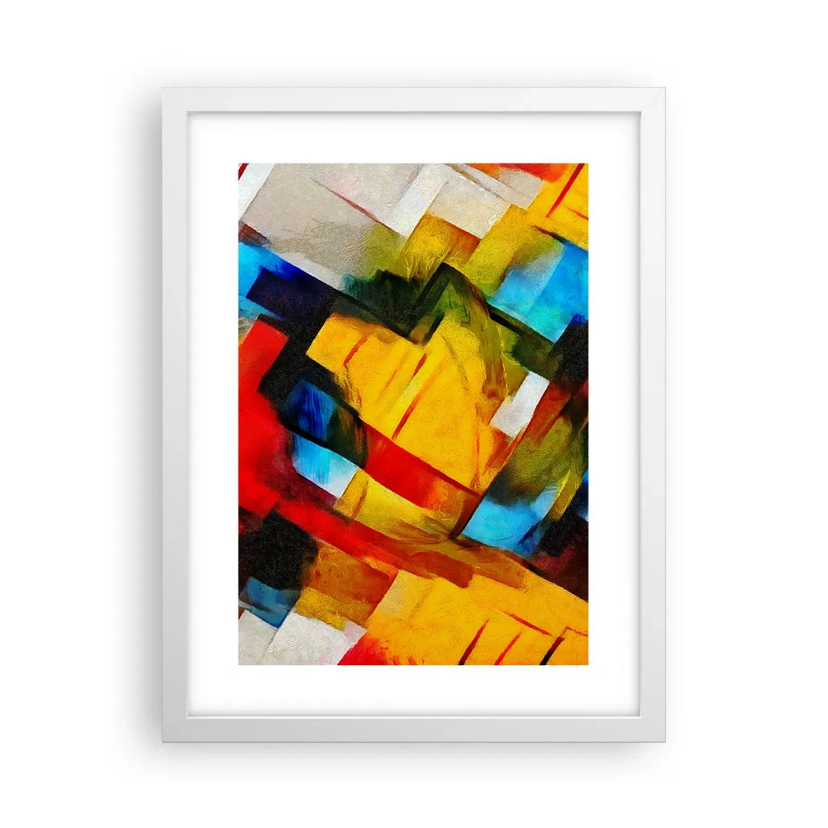 Poster in einem weißen Rahmen - Ein bunter Interleaver - 30x40 cm