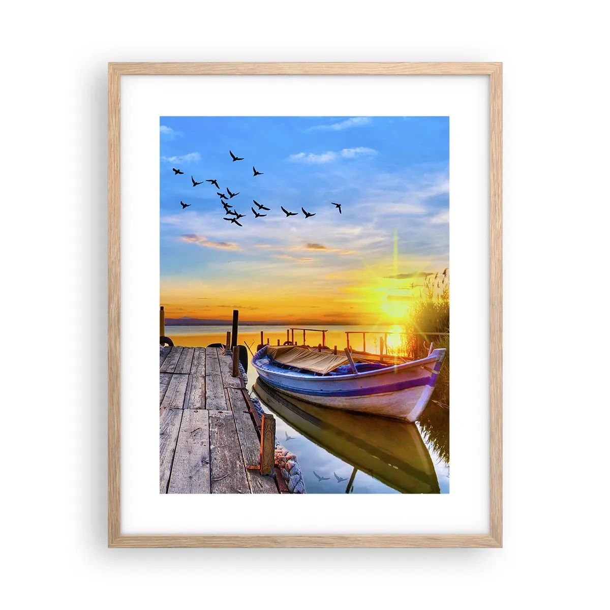 Poster in einem Rahmen aus heller Eiche - Bis morgen - 40x50 cm