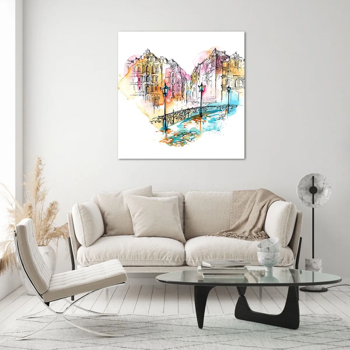Glasbild - Bild auf glas - Das Herz der Stadt - 50x50 cm