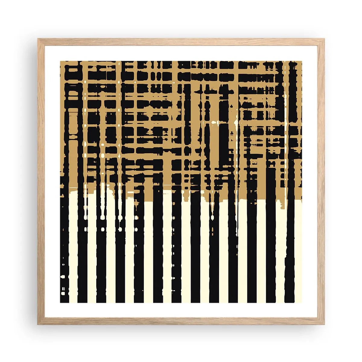 Poster in einem Rahmen aus heller Eiche - Architektonische Abstraktion - 60x60 cm