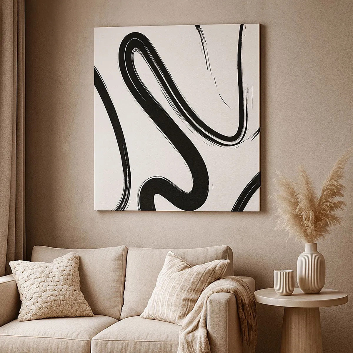 Bild auf Leinwand - Leinwandbild - Schwarz-Weiß-Laune - 30x30 cm