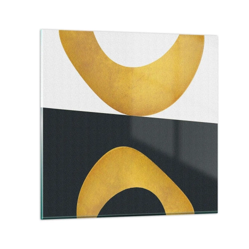 Glasbild - Bild auf glas - Erstens: Gold - 50x50 cm