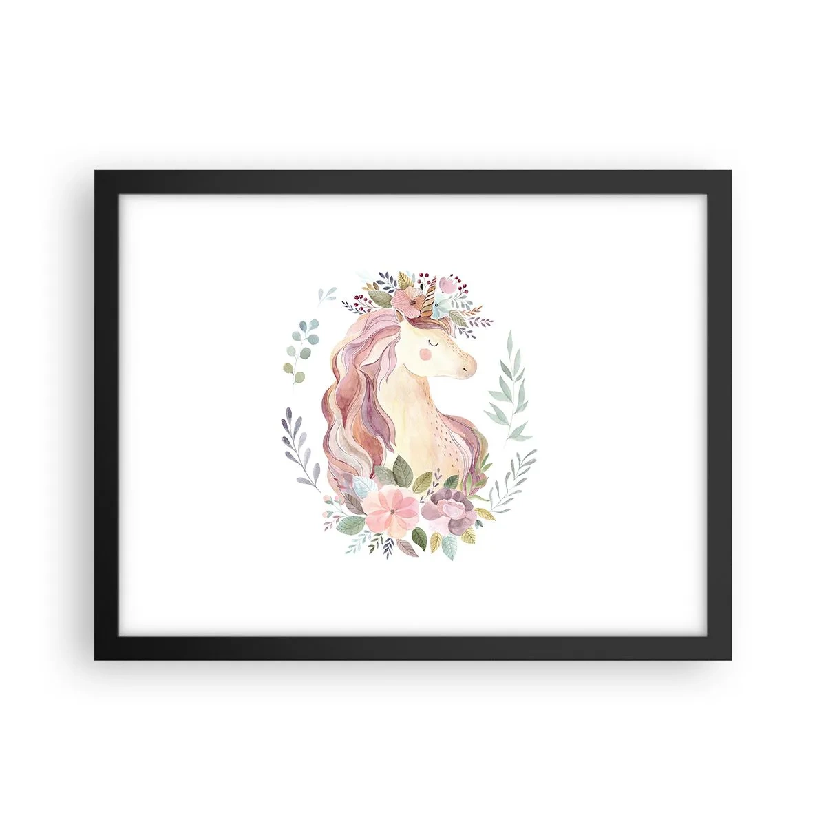 Poster in einem schwarzem Rahmen - Eine Einladung in die Welt der Märchen - 40x30 cm