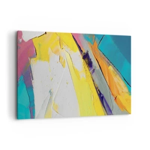 Bild auf Leinwand - Leinwandbild - Eine abstrakte Komposition in intensiven Farben - 120x80cm - Die Anatomie des Lichts - Moderne Wanddekoration für Wohnzimmer und Schlafzimmer ARTTOR