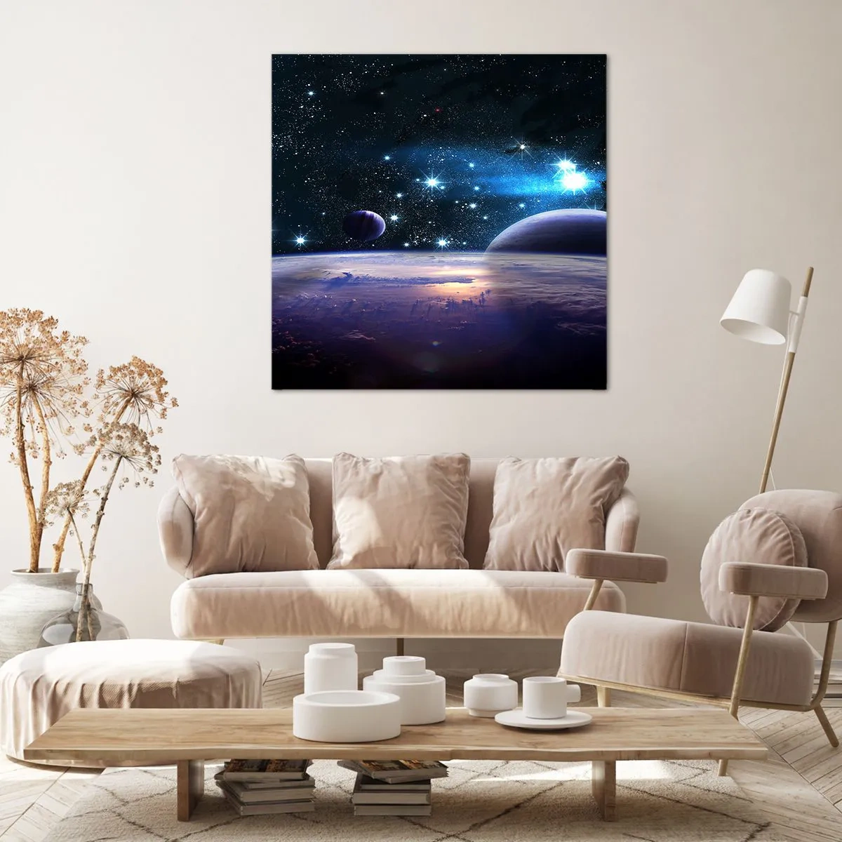 Bild auf Leinwand - Leinwandbild - Noch allein? - 50x50 cm