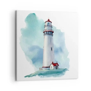 Bild auf Leinwand - Leinwandbild - Sanfte Schwester vom Blau - 50x50 cm