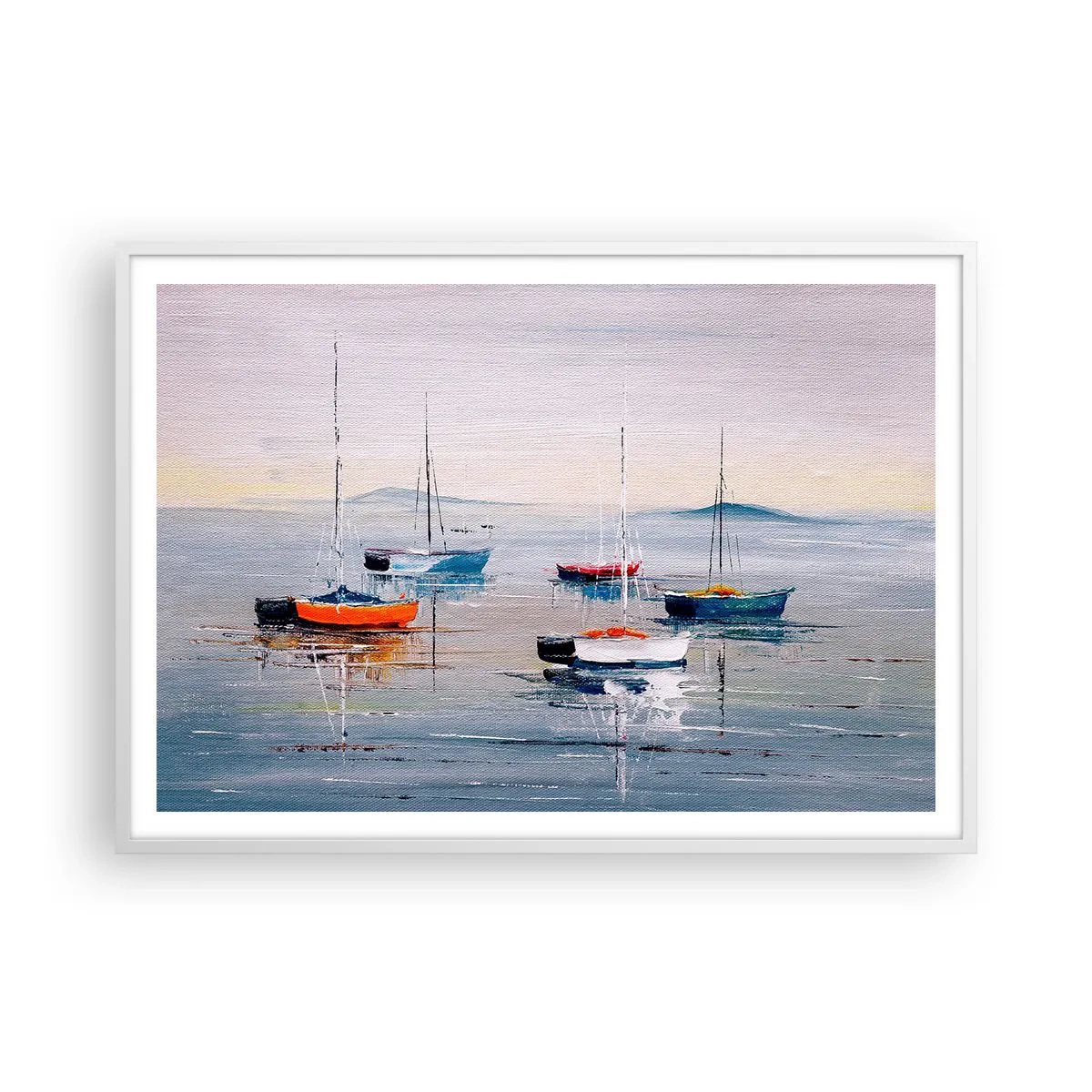 Poster in einem weißen Rahmen - Wohlverdiente Ruhe - 100x70 cm