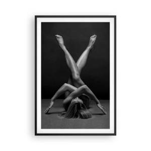 Poster in einem schwarzem Rahmen - Die Geometrie der Nacktheit - 61x91 cm