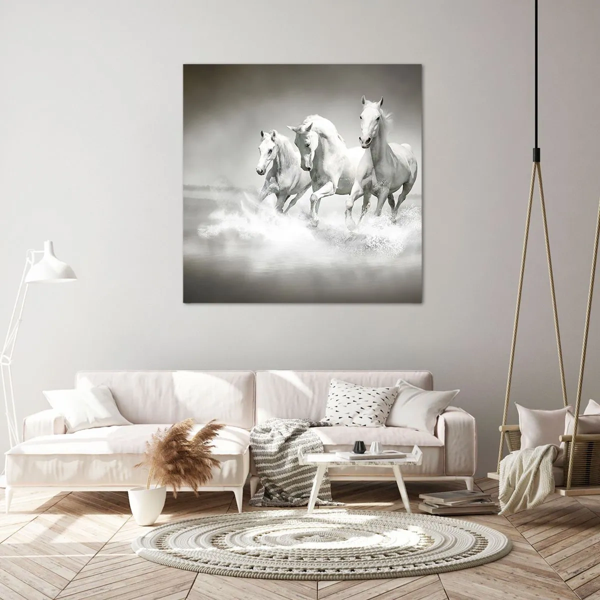Bild auf Leinwand - Leinwandbild - Weißer Wahnsinn - 40x40 cm