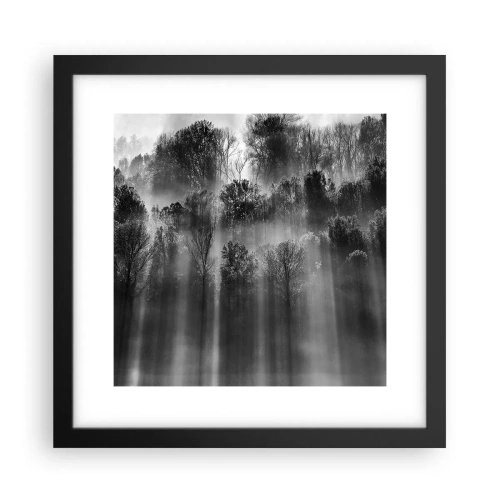 Poster in einem schwarzem Rahmen - In Lichtstrahlen - 30x30 cm