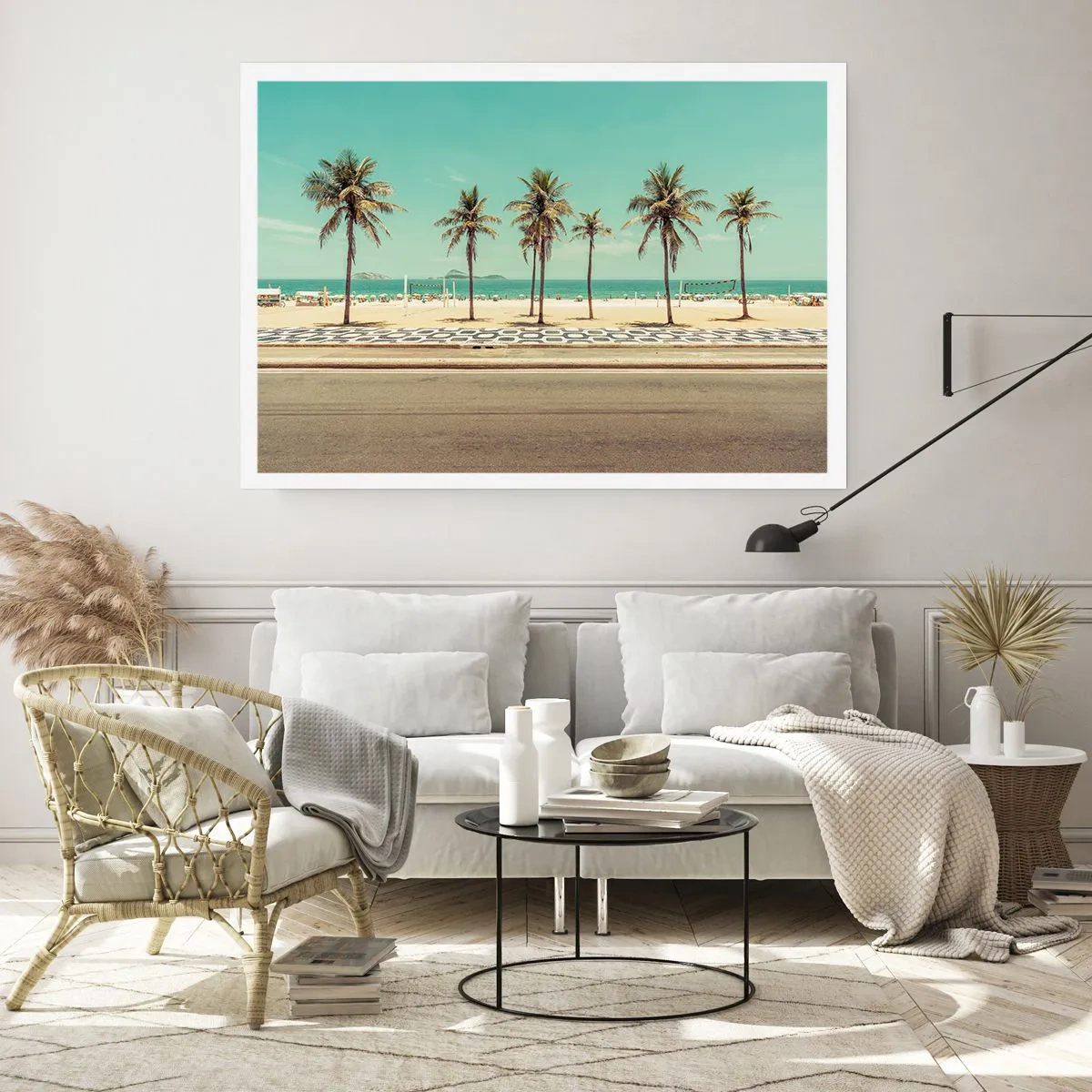 Poster - Beim Bewachen des Strandes - 70x50 cm