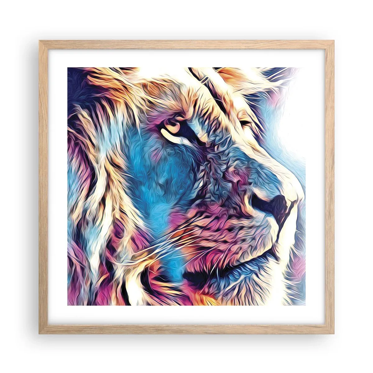 Poster in einem Rahmen aus heller Eiche - Die Weisheit der Natur - 50x50 cm