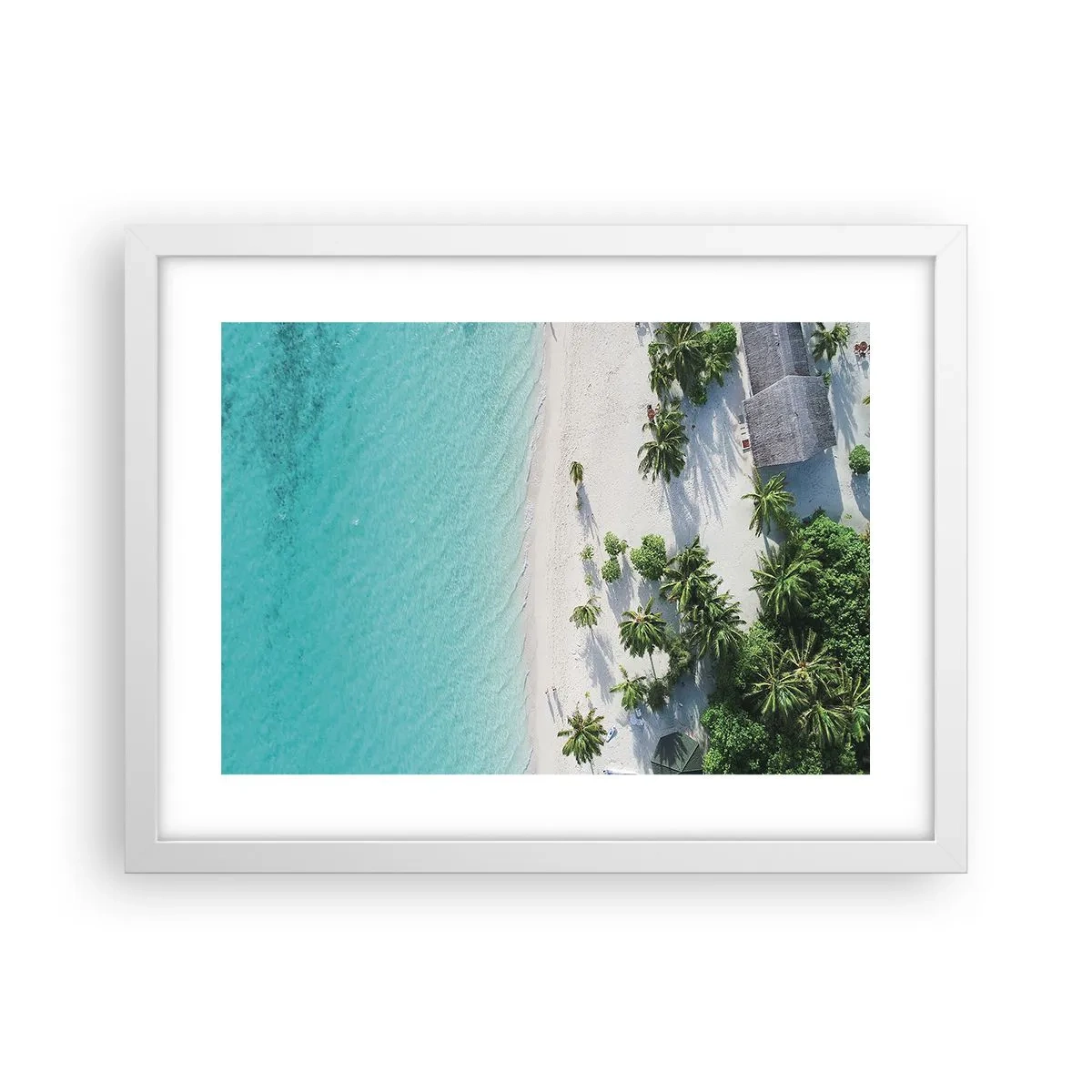 Poster in einem weißen Rahmen - Urlaub im Paradies - 40x30 cm