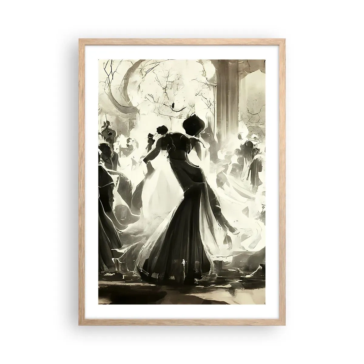 Poster in einem Rahmen aus heller Eiche - Die große Maskerade - 50x70 cm