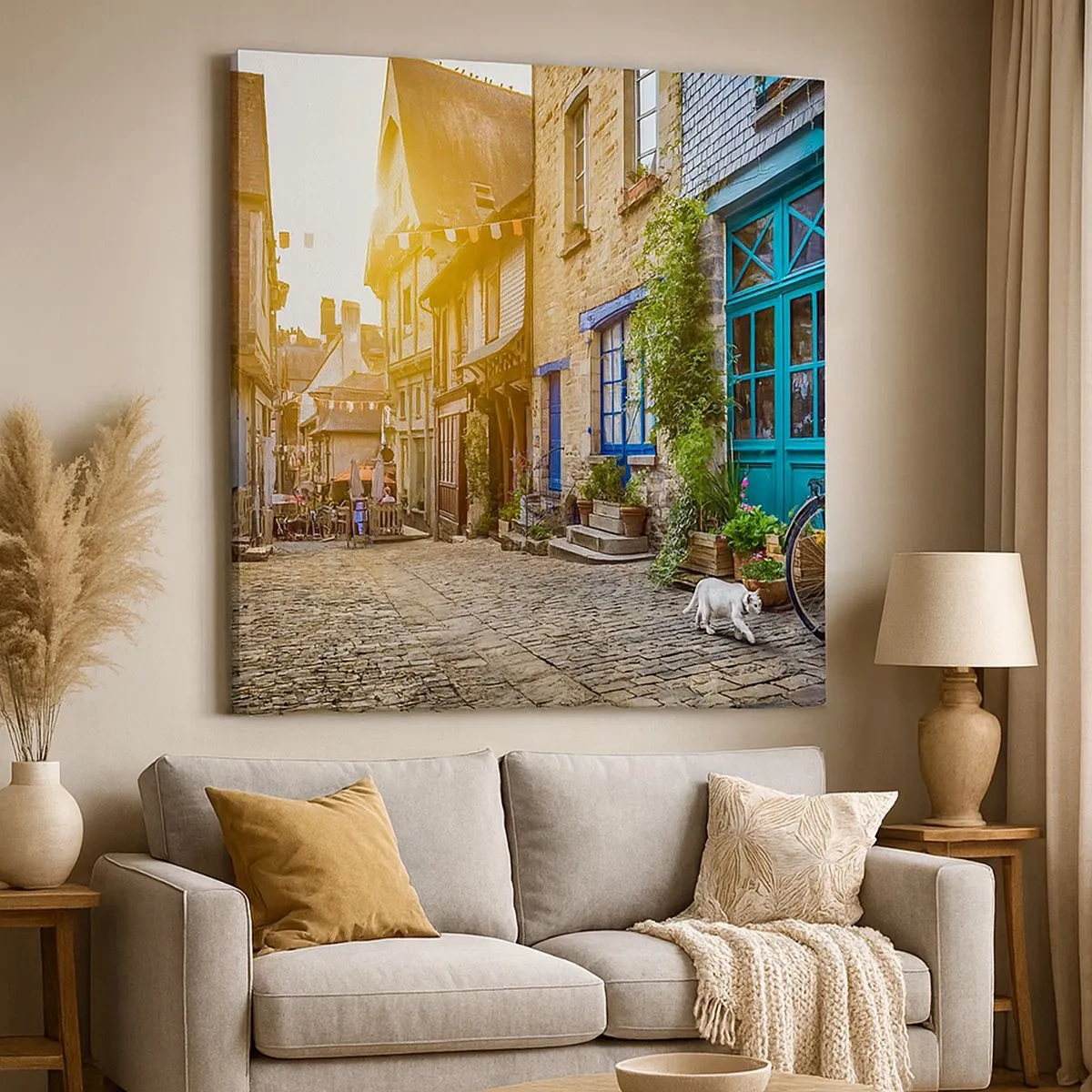 Bild auf Leinwand - Leinwandbild - Der weiße Geist der Stadt - 30x30 cm