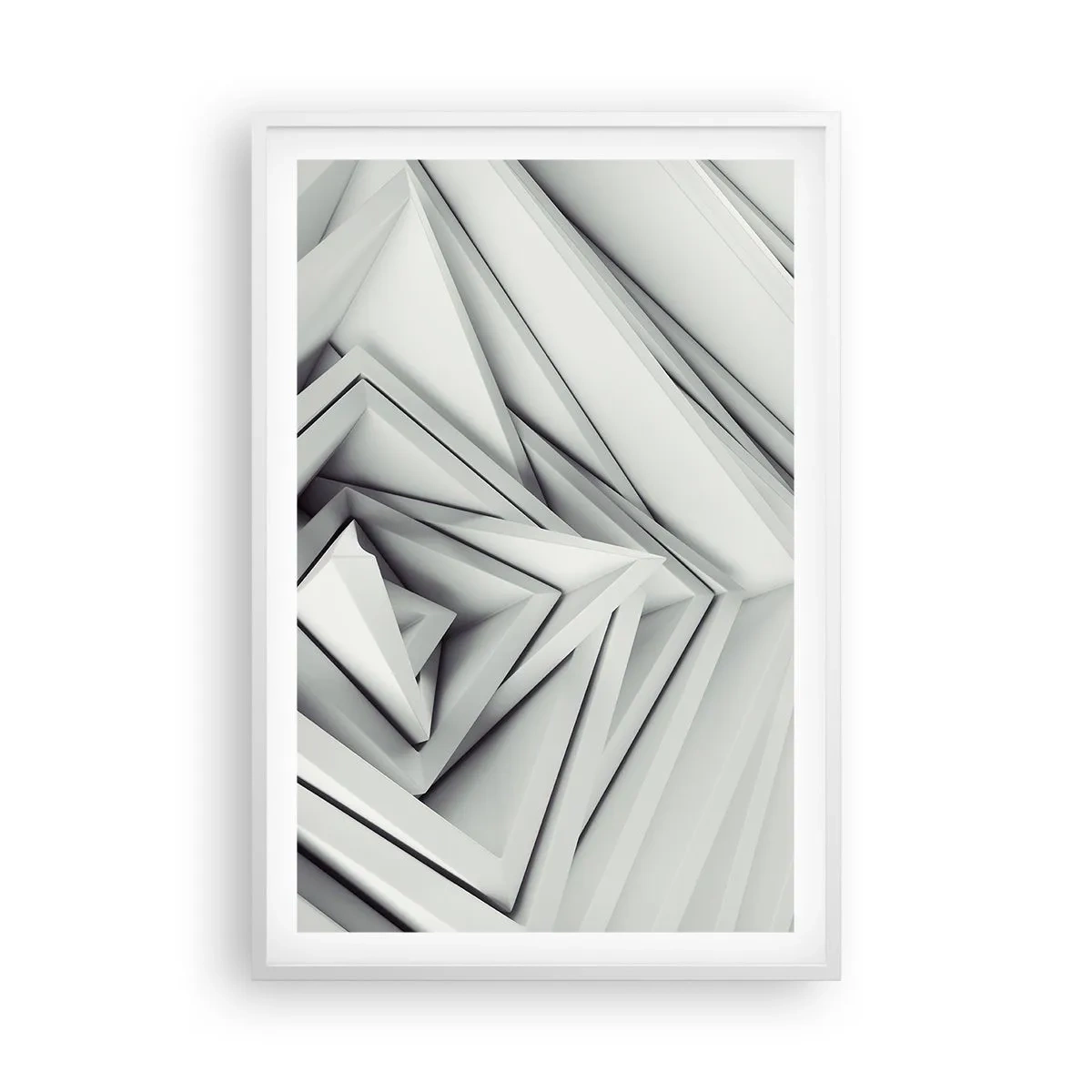 Poster in einem weißen Rahmen - Spitzwinklige Knospen - 61x91 cm