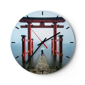 Wanduhr - Glasuhr - Japanische Träumerei - 40x40 cm