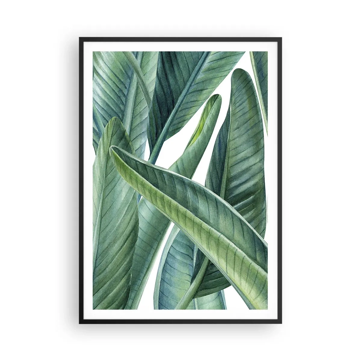 Poster in einem schwarzem Rahmen - An und für sich Grün - 70x100 cm