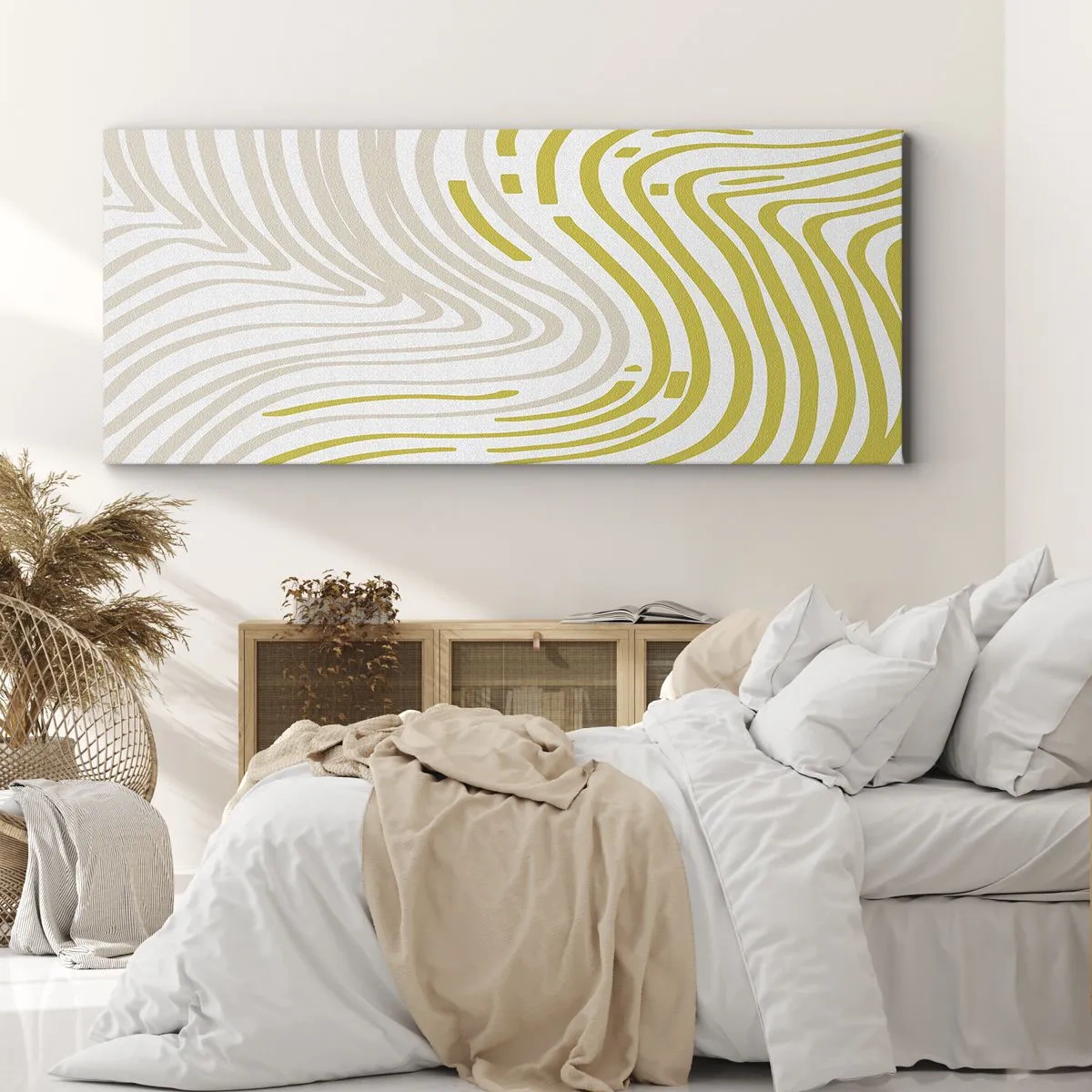 Bild auf Leinwand - Leinwandbild - Komposition mit sanfter Biegung - 90x30 cm