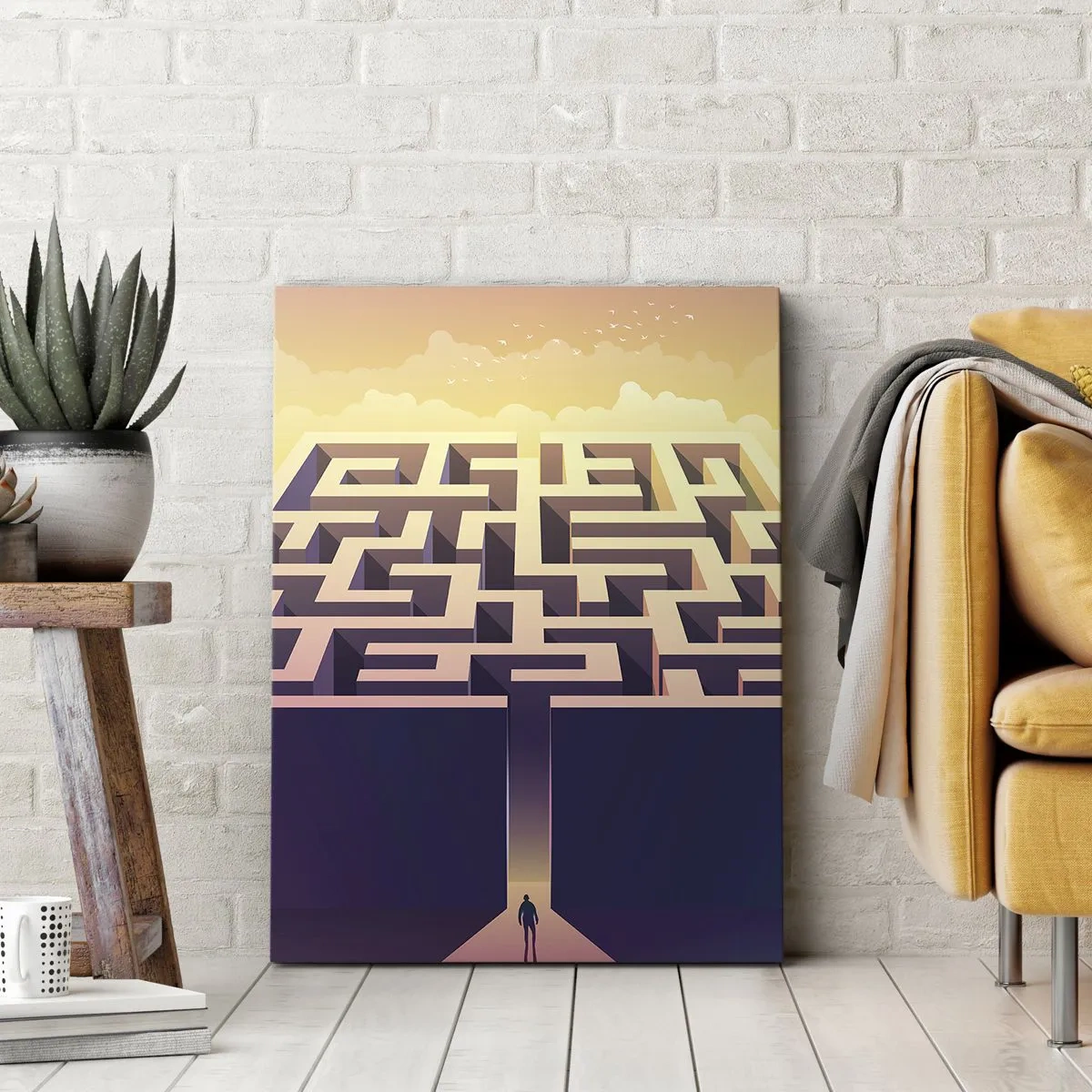 Bild auf Leinwand - Leinwandbild - Entscheidungszeit - 80x120 cm