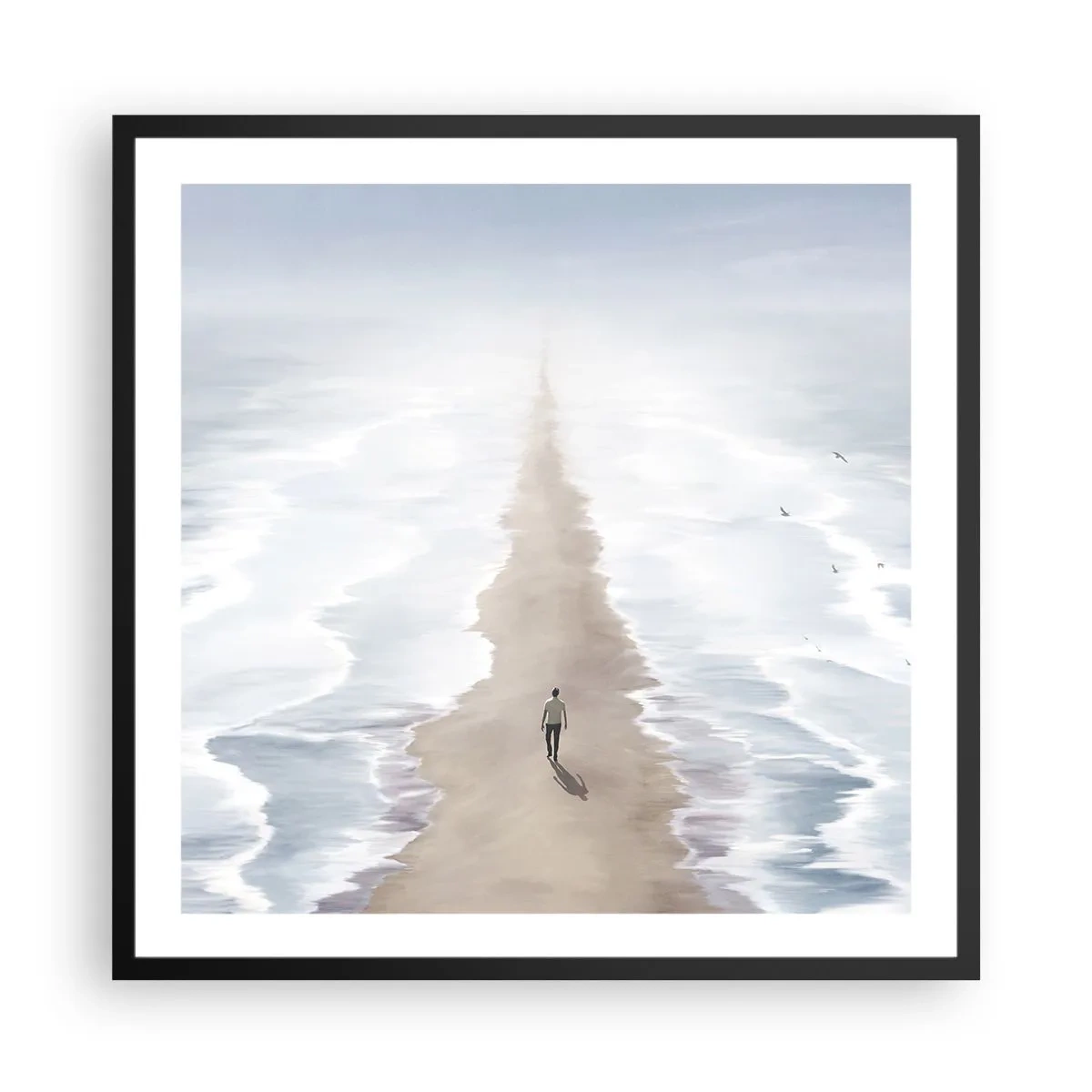 Poster in einem schwarzem Rahmen - Glänzende Zukunft - 60x60 cm