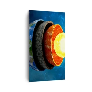 Bild auf Leinwand - Leinwandbild - Reise zum Mittelpunkt der Erde - 45x80 cm