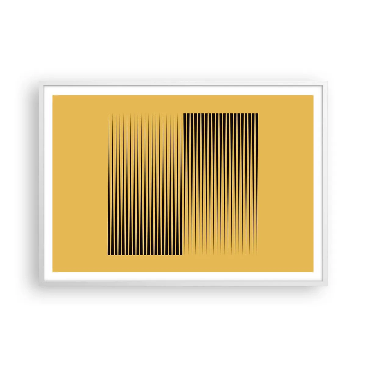 Poster in einem weißen Rahmen - Quadratur der Gegensätze - 100x70 cm