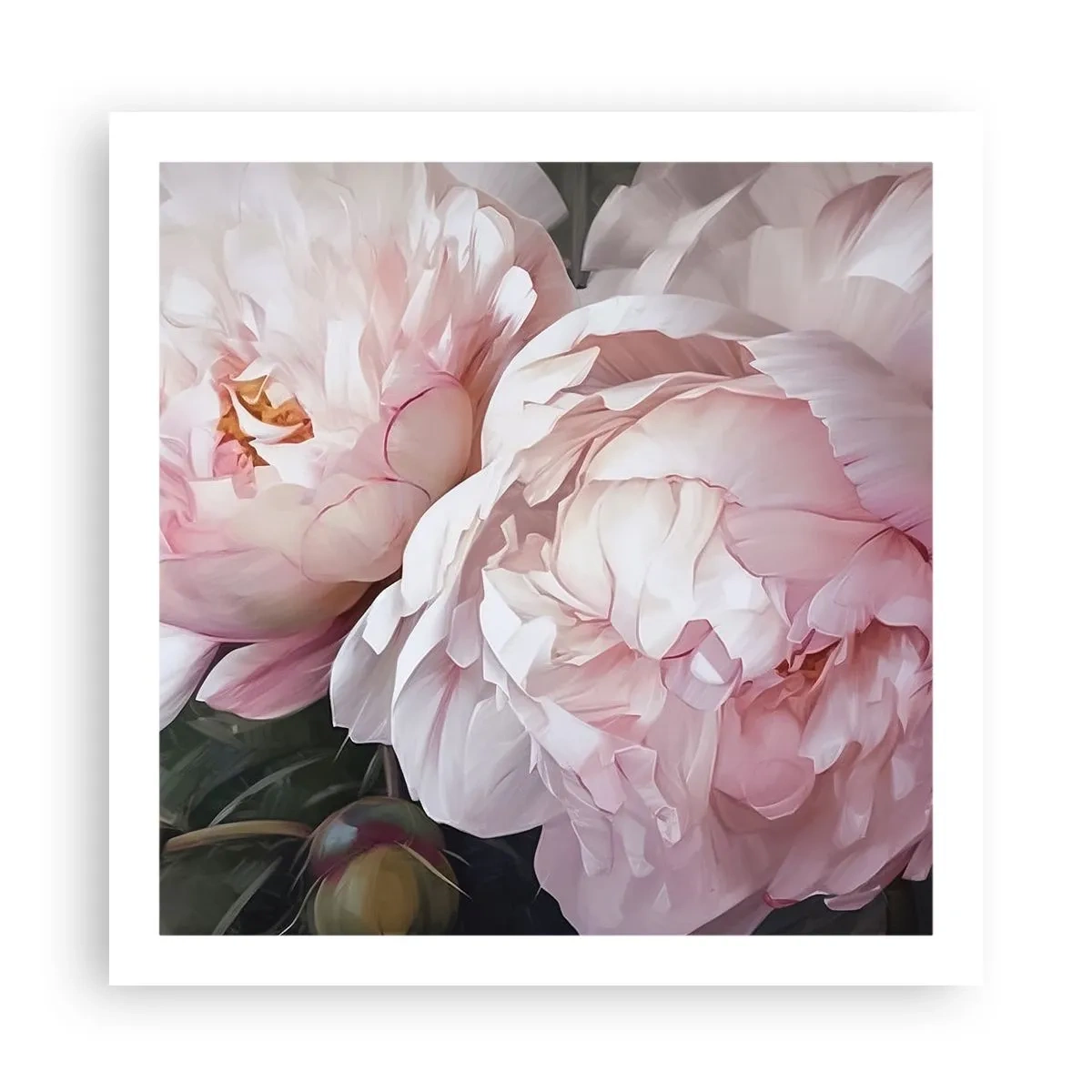 Poster - In der Blüte angehalten - 60x60 cm