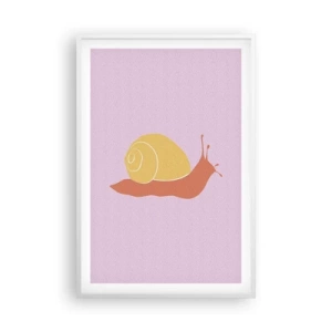 Poster in einem weißen Rahmen - Es gibt keine Eile - 61x91 cm