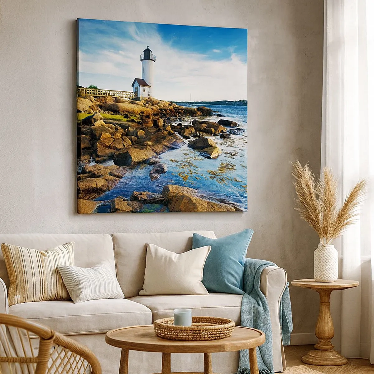 Bild auf Leinwand - Leinwandbild - Komm glücklich zurück, ich warte - 30x30 cm