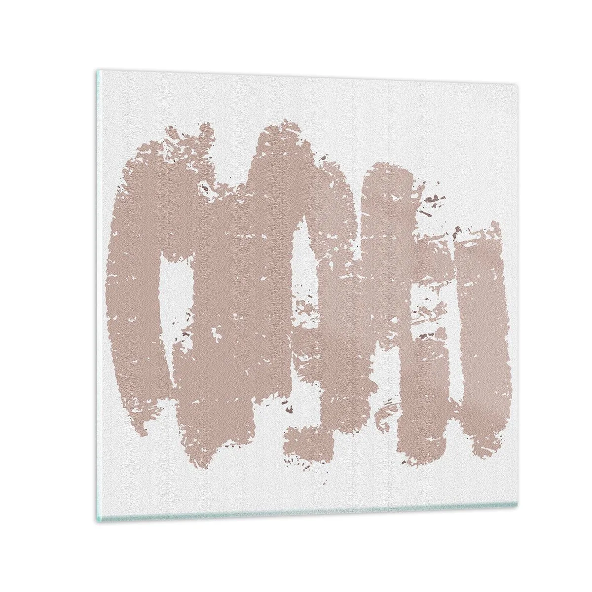 Glasbild - Bild auf glas - Abstraktion in zartem Rosa - 60x60 cm