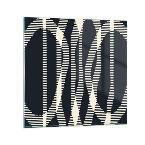 Glasbild - Bild auf glas - Ein Versuch, die Dunkelheit zu durchbrechen - 40x40 cm