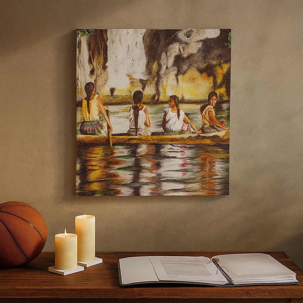 Bild auf Leinwand - Leinwandbild - In einem polynesischen Paradies - 30x30 cm